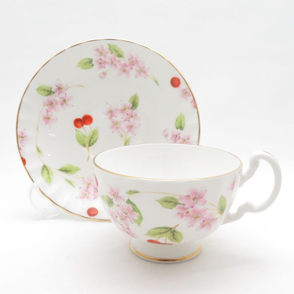 美品 Aynsley エインズレイ チェリーブロッサム ティーカップ 