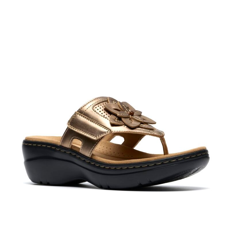 クラークス レディース シューズ ヒール Clarks Merliah 2 Kyla Gold Metallic S ゴールド