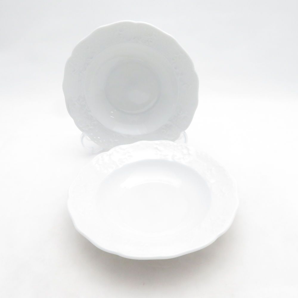 美品 Herend ヘレンド バロックホワイト 小皿 2枚 ペア バロックボール