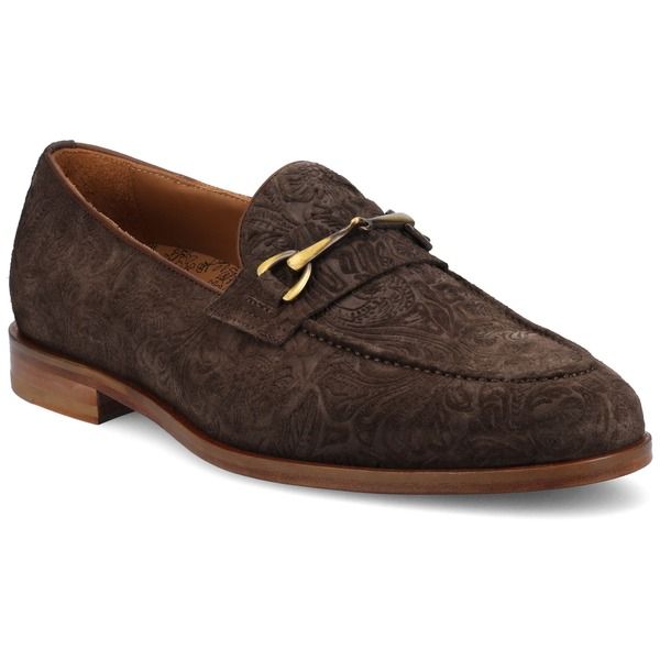 タフト メンズ シューズ ローファー TAFT Mens Russell Bit Loafer Chocolate Floral Suede チョコレート