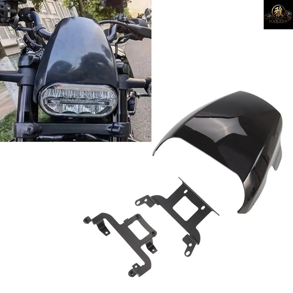 オートバイ用ABS樹脂製フロントヘッドライトフェアリングカバーヘッドランプマスクカウルハーレースポーツスターS 1250 RH1250 2021-2022