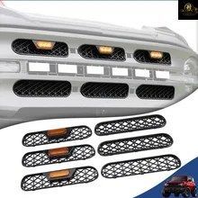 フォード ブロンコ 2/4ドア 2021-2025年モデル用、LEDグリルライト装飾付きハニカムグリルカバー（フロントインサート）エクステリアアクセ