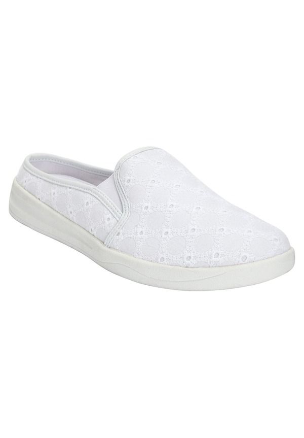 コンフォートビュー レディース シューズ サンダル スニーカー Comfortview The Camellia Slip On Sneaker Mule White ホワイト