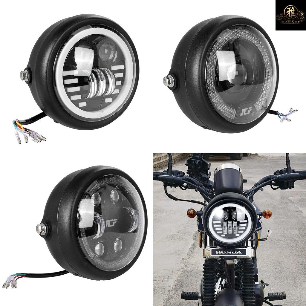 6.5 インチ インチ バイク レトロ ラウンド ヘッドライト 12V ハーレー クルーザー スポーツスター カフェ レーサー ホンダ ヤマハ