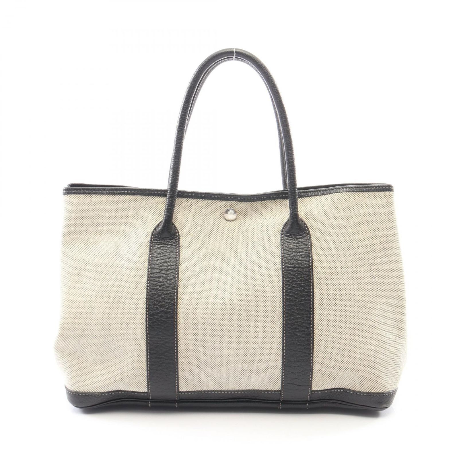 エルメス HERMES トートバッグ ガーデンパーティPM エクリュ/ブルーマリン その他 ガーデンパーティPM エクリュ/ブルーマリン レディース Used B