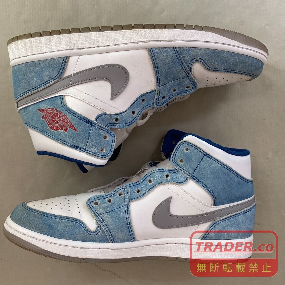 03w27457【箱付き】Nike Air Jordan 1 Mid SE White/Hyper Royal/Red 