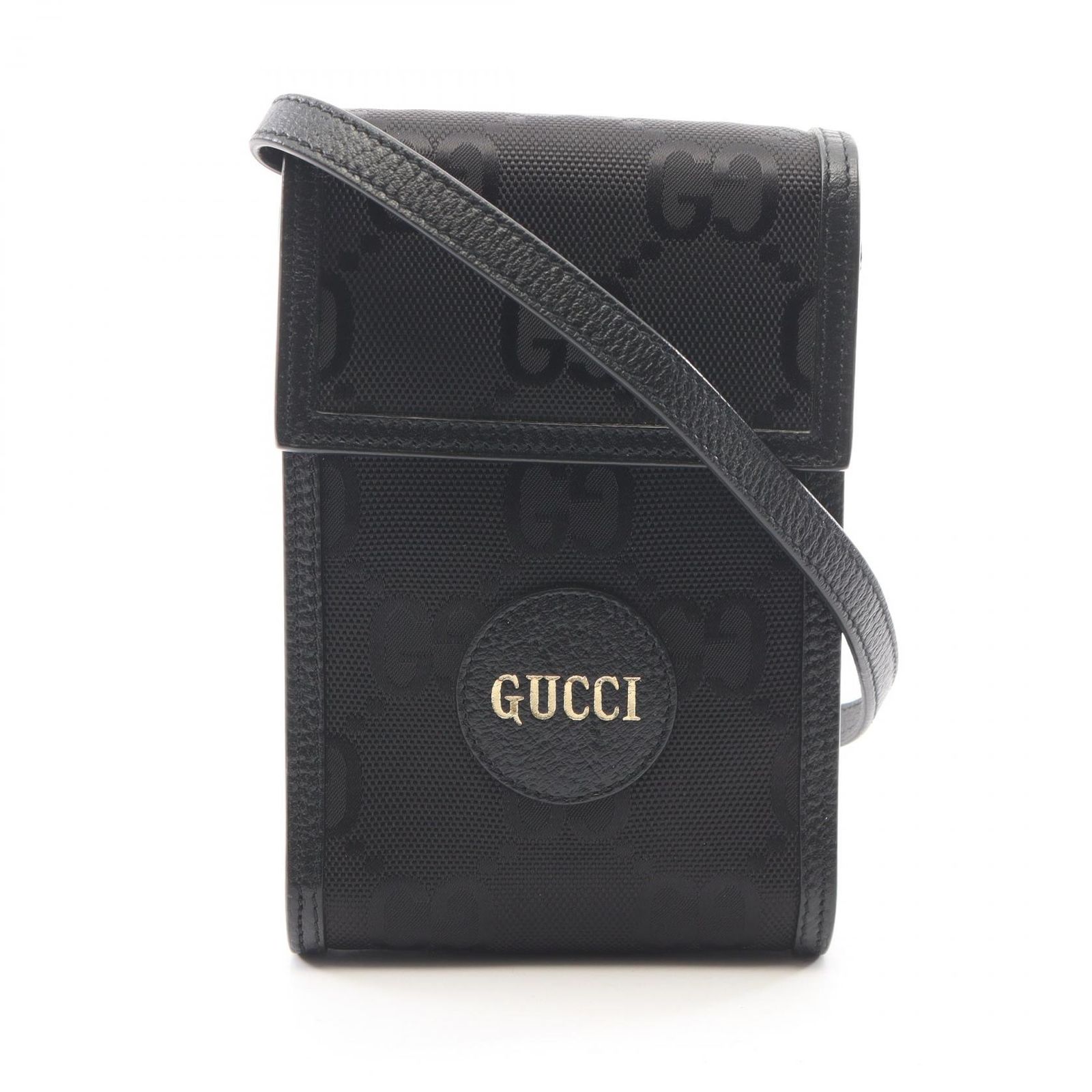 グッチ GUCCI ショルダーバッグ グッチ オフ ザ グリッド ミニバッグ GG柄 625599 ブラック ナイロン レザー オフ ザ グリッド ミニショルダー メンズ Used A