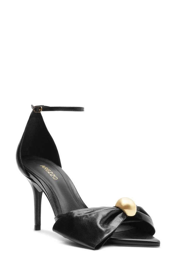 アレッツォ レディース シューズ ヒール サンダル アンクル Arezzo Raynankle Strapointed Toe Sandal Black ブラック