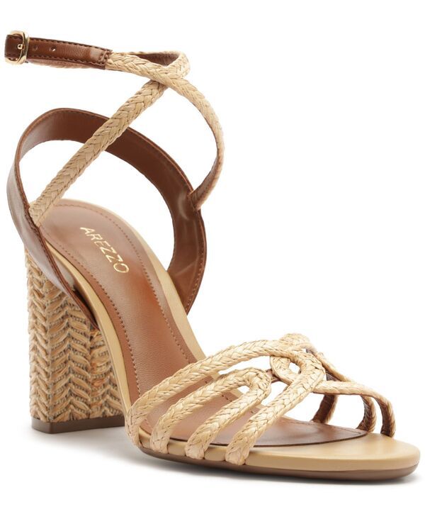 アレッツォ レディース シューズ サンダル ヒール Arezzo Womens Aria High Block Heel Sandals Natural