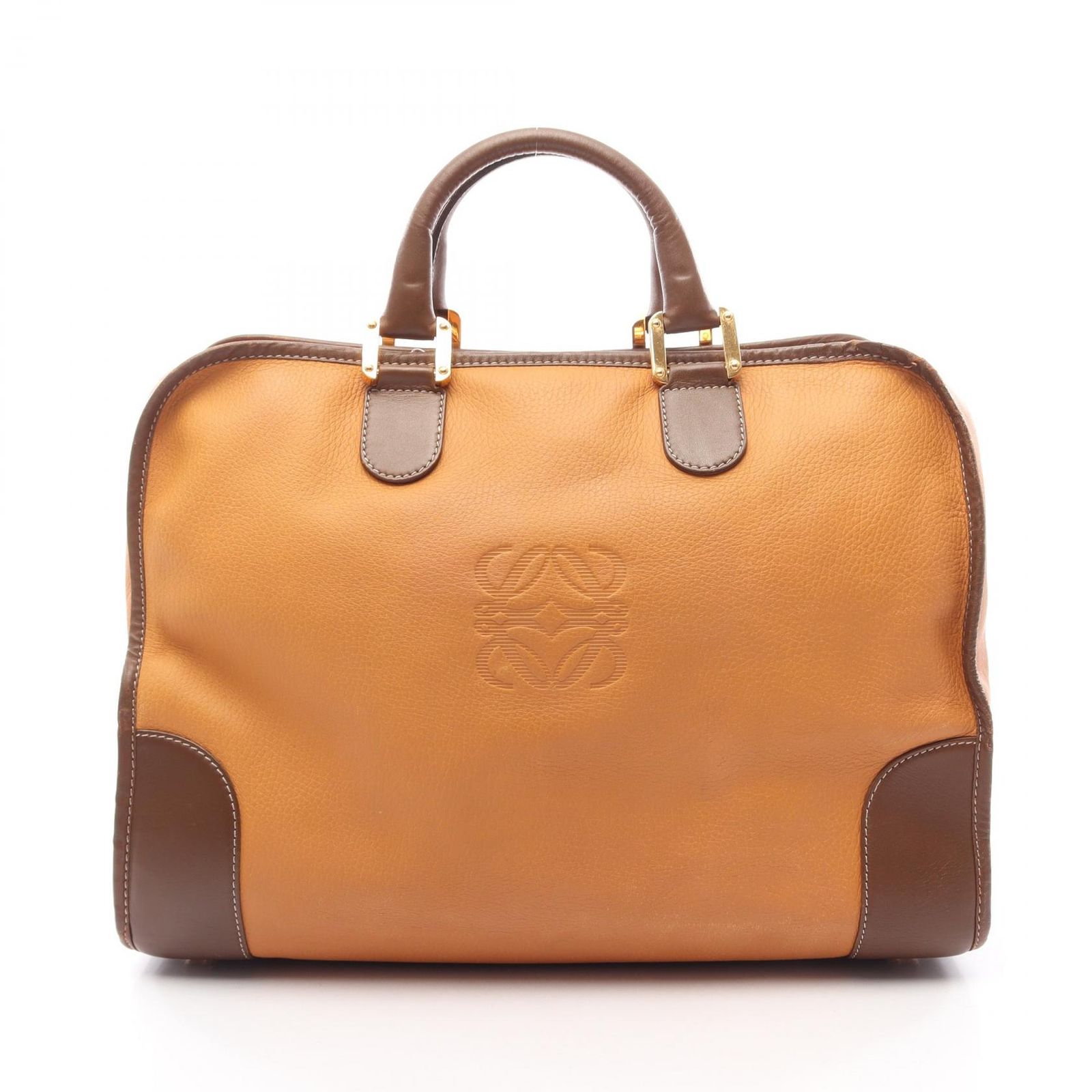 ロエベ LOEWE ハンドバッグ アマソナ40 ブラウン/ダークブラウン レザー アマソナ40 ボストン レディース Used B