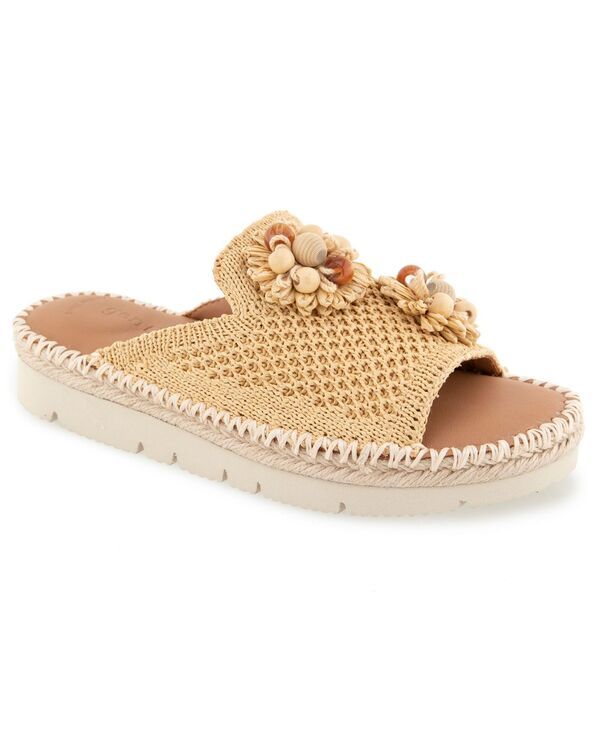 ジェントルソウルズ レディース シューズ サンダル Gentle Souls Womens Leilani Flower Flat Sandals Natural Knit