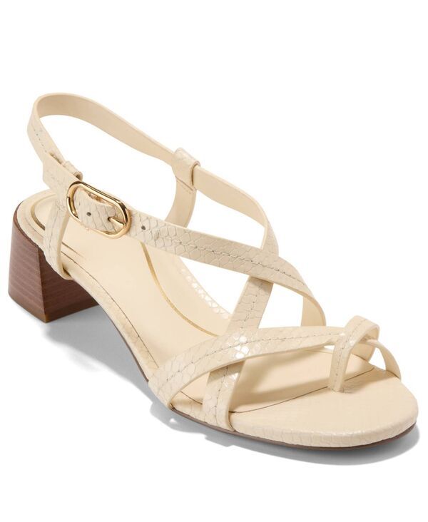 コールハーン レディース シューズ サンダル ヒール Cole Haan Womens Dillon Block Heel Thong Sandals Vanilla Snake Print Leat