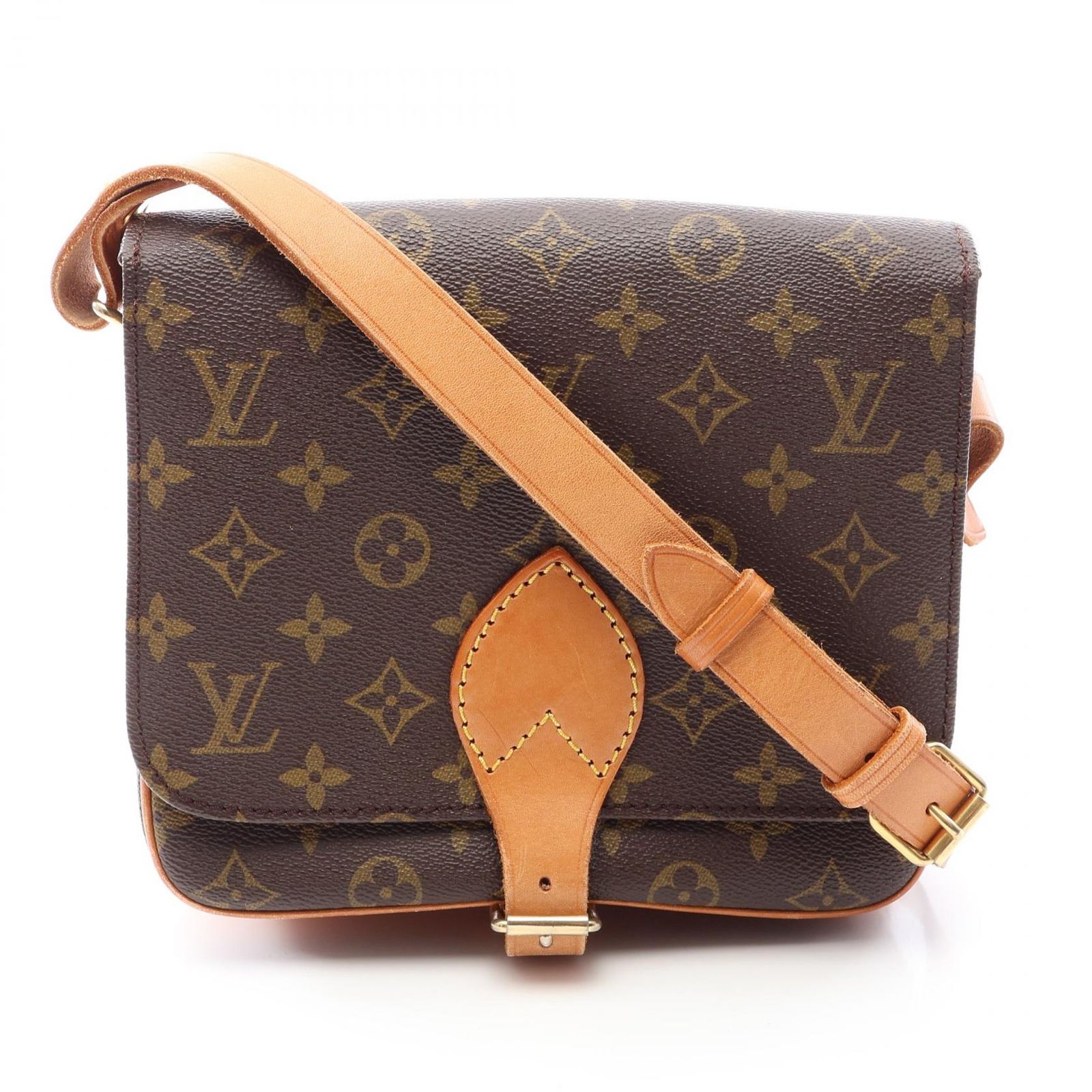 ルイ・ヴィトン LOUIS VUITTON ショルダーバッグ カルトシエールMM モノグラム M51253 PVCコーティングキャンバス レザー カルトシエールMM レディース Used B