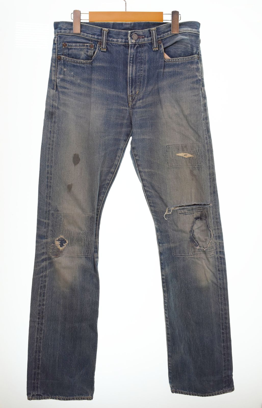 キャピタル KAPITAL リペア ヴィンテージ 加工 VINTAGE 赤耳 隠しリベット 襤褸 加工 KIRO HIRATA デニム ブルー 32 103MB-1047