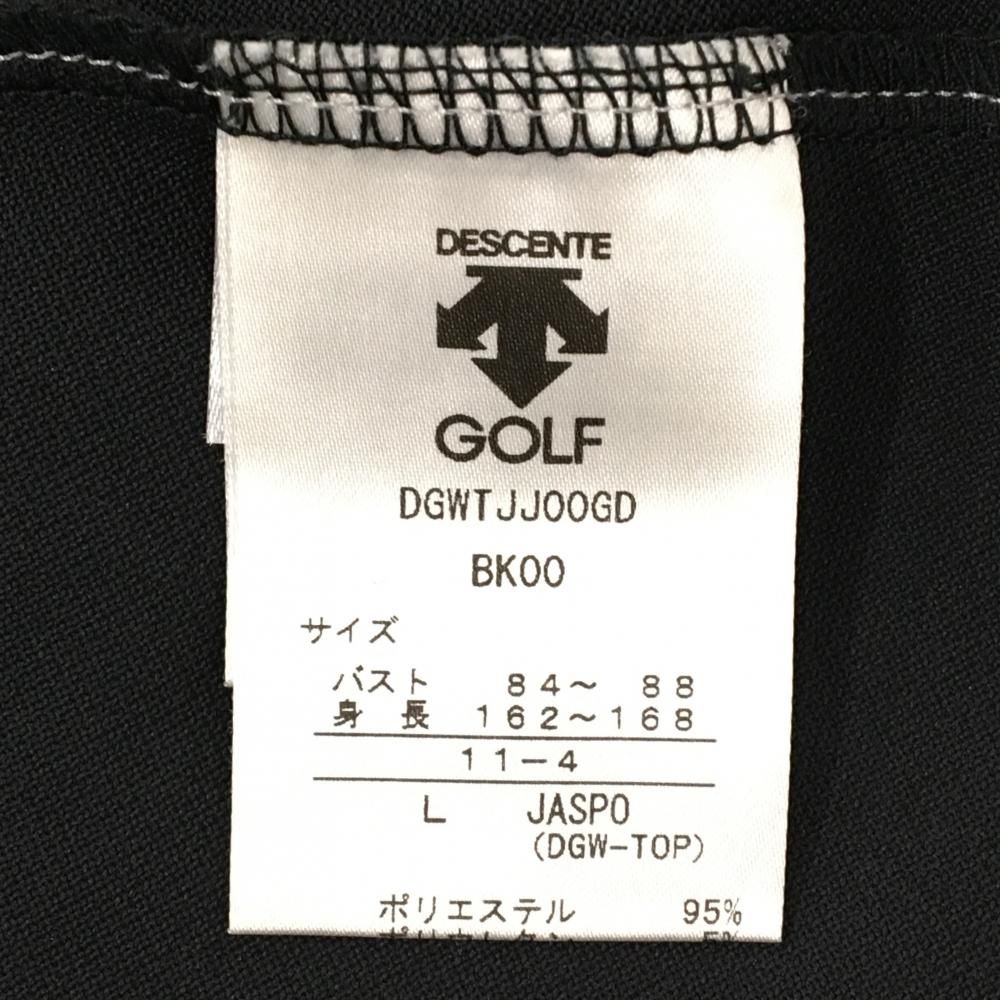 超美品】デサントゴルフ ノースリーブワンピース 黒×白 スナップボタン