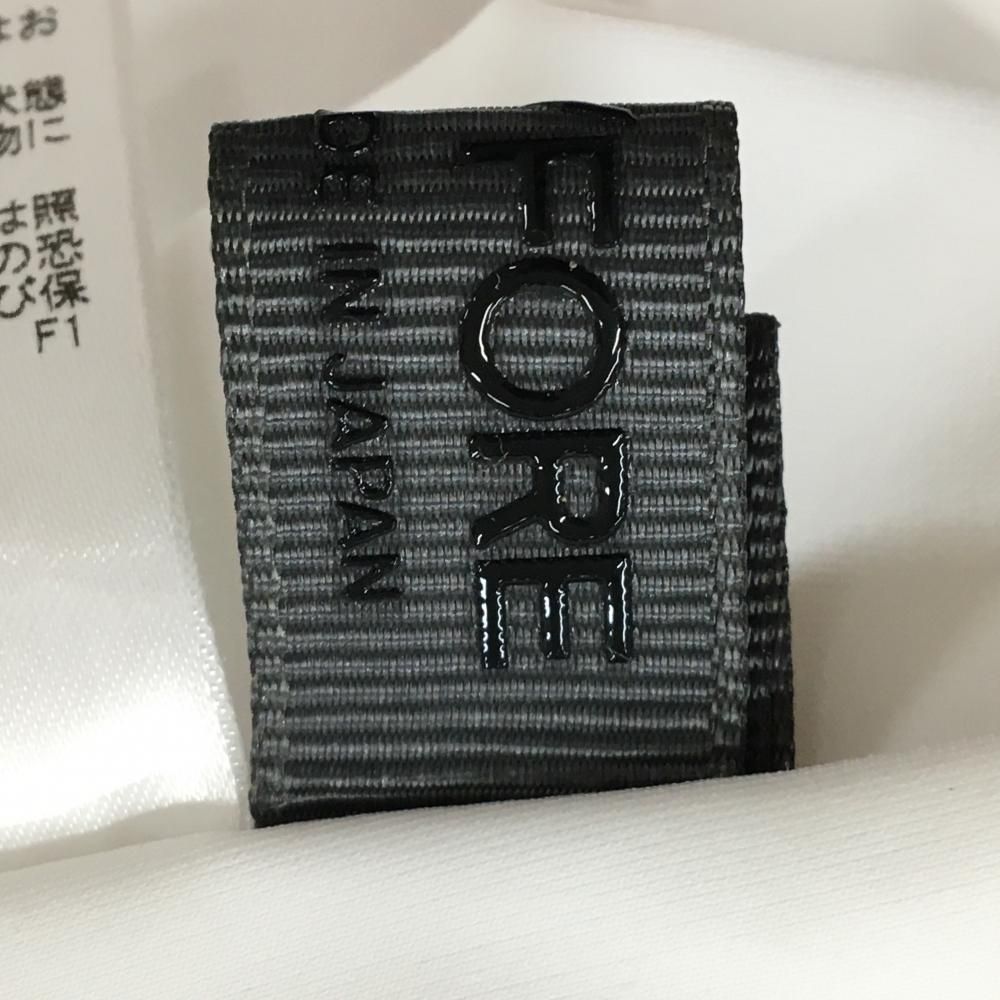 超美品】ジーフォア ノースリーブハイネックシャツ 白×黒 背面英字