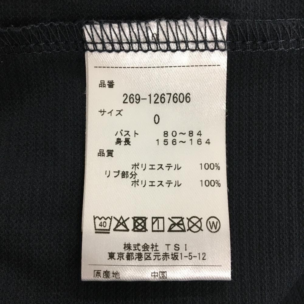美品】PGGパーリーゲイツ ノースリーブハイネックシャツ 黒×白