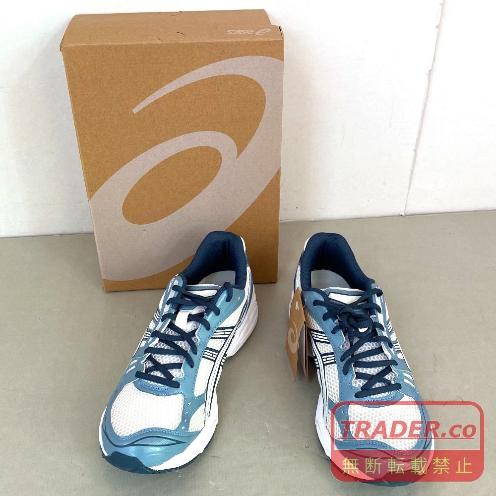 03w27460【タグ/箱付き美品】Asics Gel-Kayano 14 Cream/Raw Indigo アシックス ゲルカヤノ14 クリーム/ローインディゴ 27.0cm メンズ スニーカー 1203A537-116