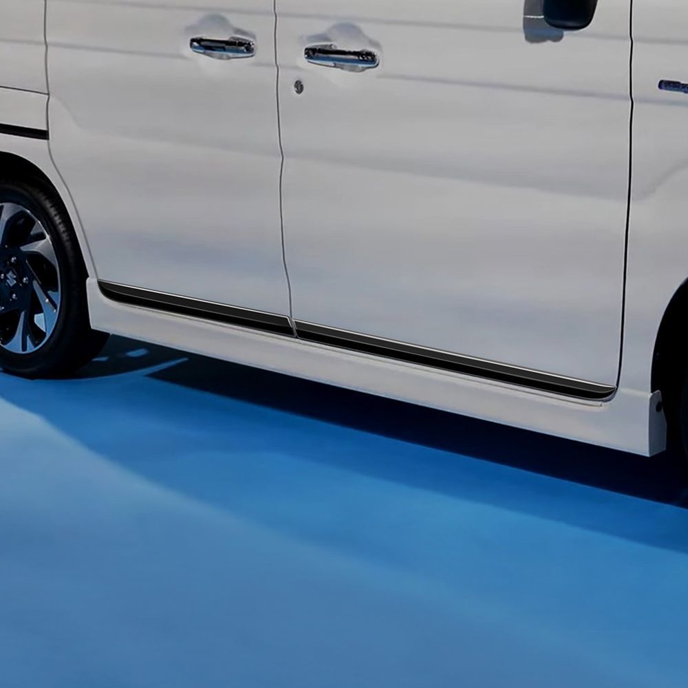 スズキ Suzuki スペーシア SPACIA スペーシアカスタム SPACIA Custom MK04系 2024年式 サイドドアボディモール 4P ABS 貼り付け式 傷防止 ドレスアップ