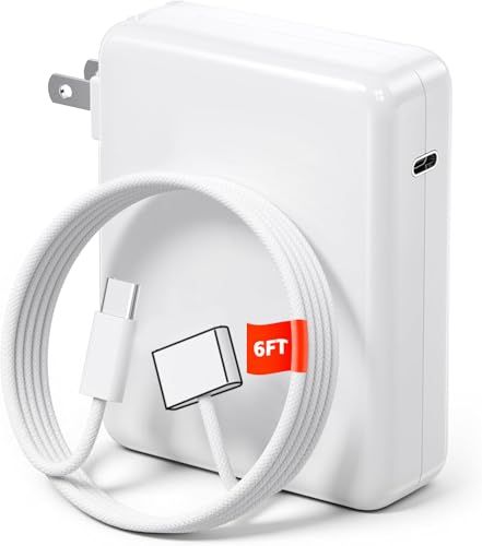140W USB-C充電器 MacBook Pro 16インチ/14インチ、MacBook Air 15インチ/13インチ用 互換品2025 /2024 /2023 /2022 /2021年モデル対応 M1/M2/M3/M4 急速充電対応6.6フィート（約2e