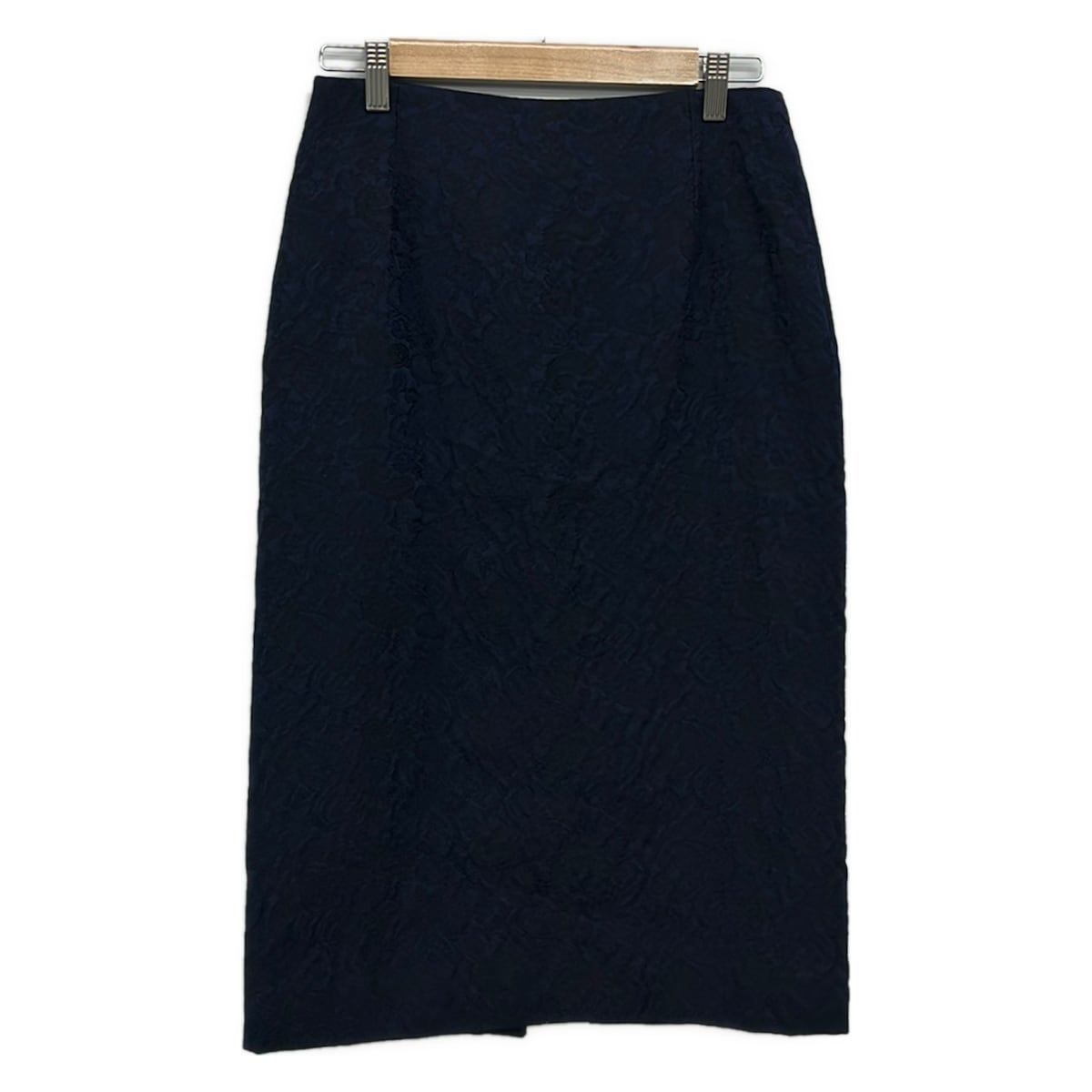 DRIES VAN NOTEN(ドリスヴァンノッテン) ロングスカート サイズ36 M レディース - ダークネイビー×黒 ペイズリー柄