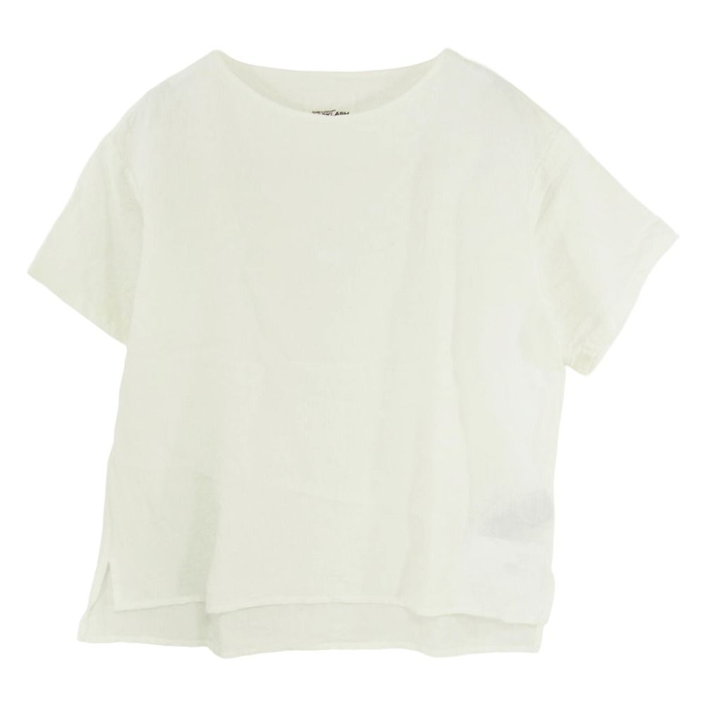 ISAMUKATAYAMA BACKLASH イサムカタヤマバックラッシュ 1659-03 リネン 半袖 Tシャツ ホワイト オフホワイト系 L【美品】【中古】