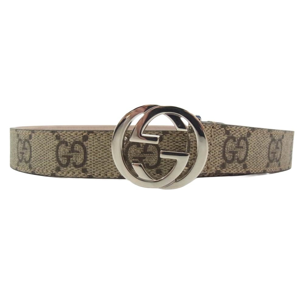 GUCCI グッチ 258395 KGD0N GG スプリーム キッズ チルドレンズ ベルト ブラウン系【極上美品】【中古】