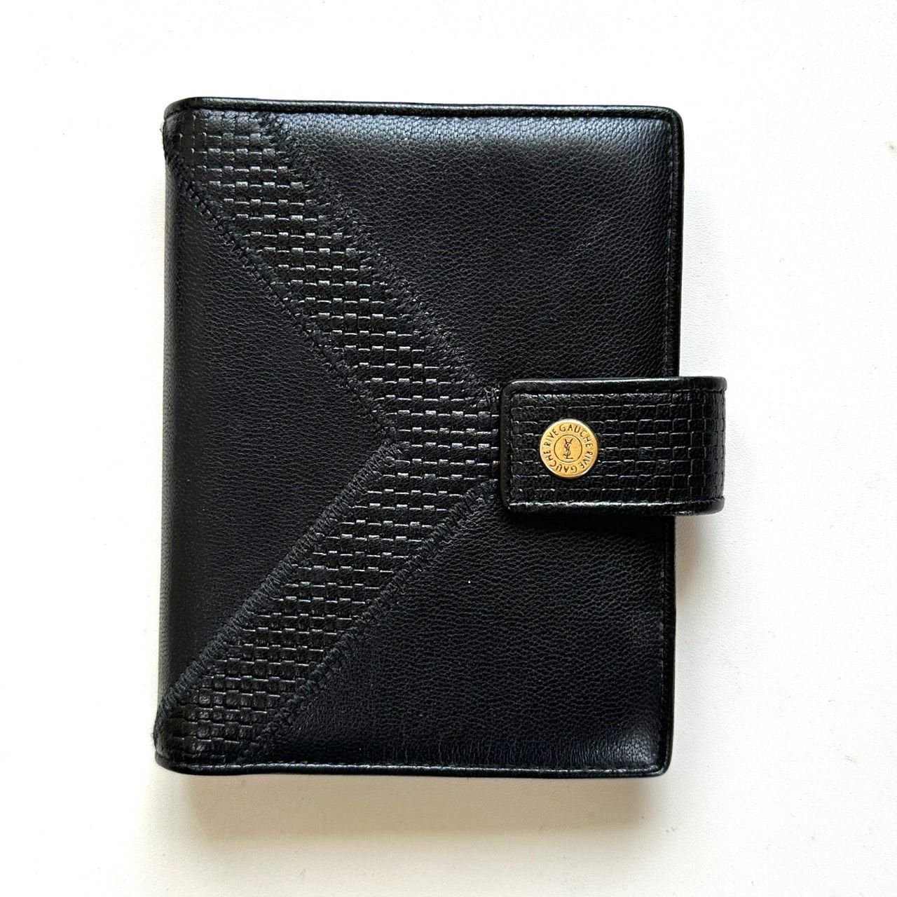 イヴ・サンローラン　Yves Saint Laurent RIVE GAUCHE システム手帳　ブラック