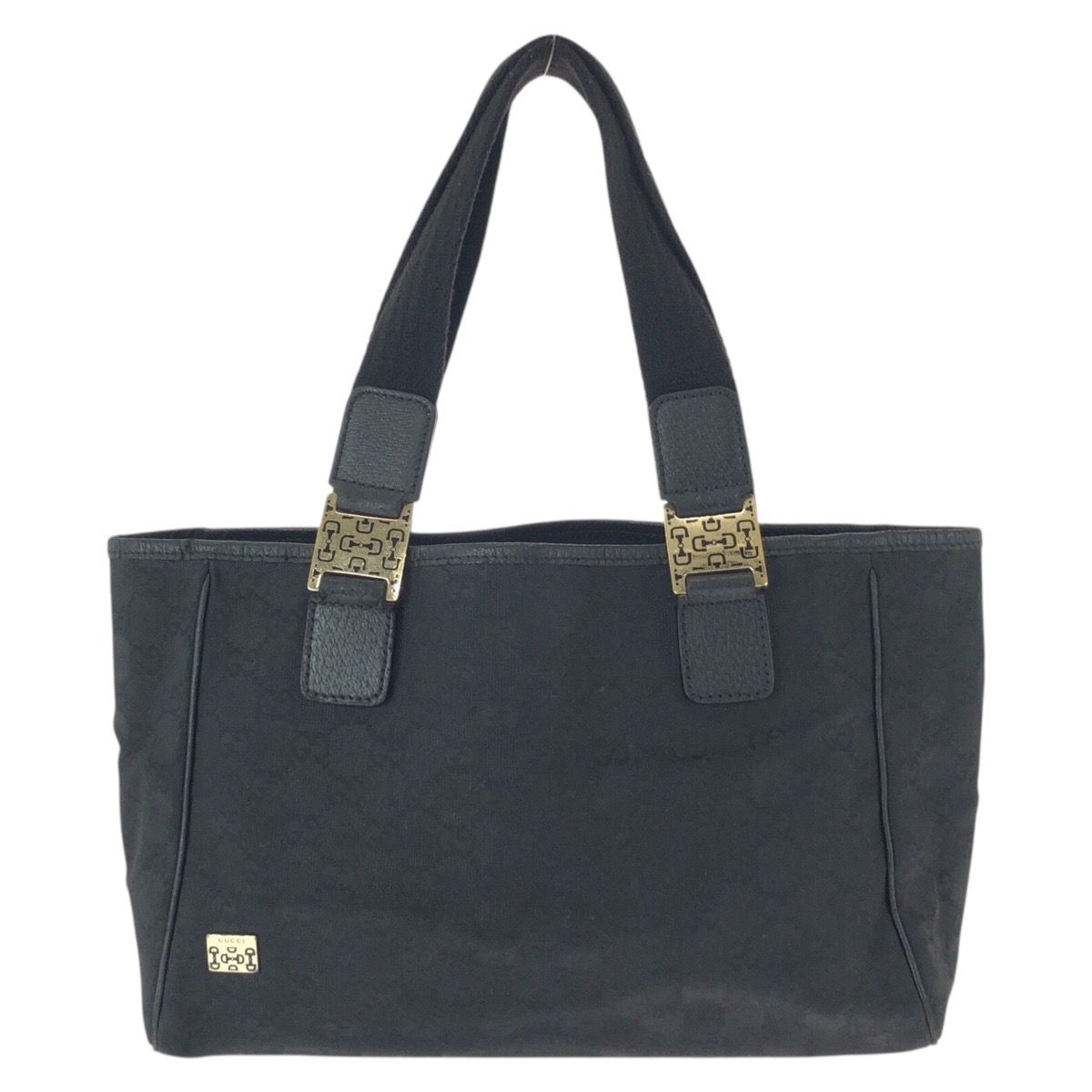 GUCCI グッチ ホースビット ブラック 黒 ゴールド金具 GGキャンバス