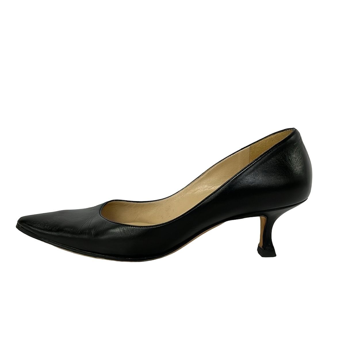 MANOLO BLAHNIK(マノロブラニク) パンプス 36 レディース - 黒 アウトソール張替済 レザー