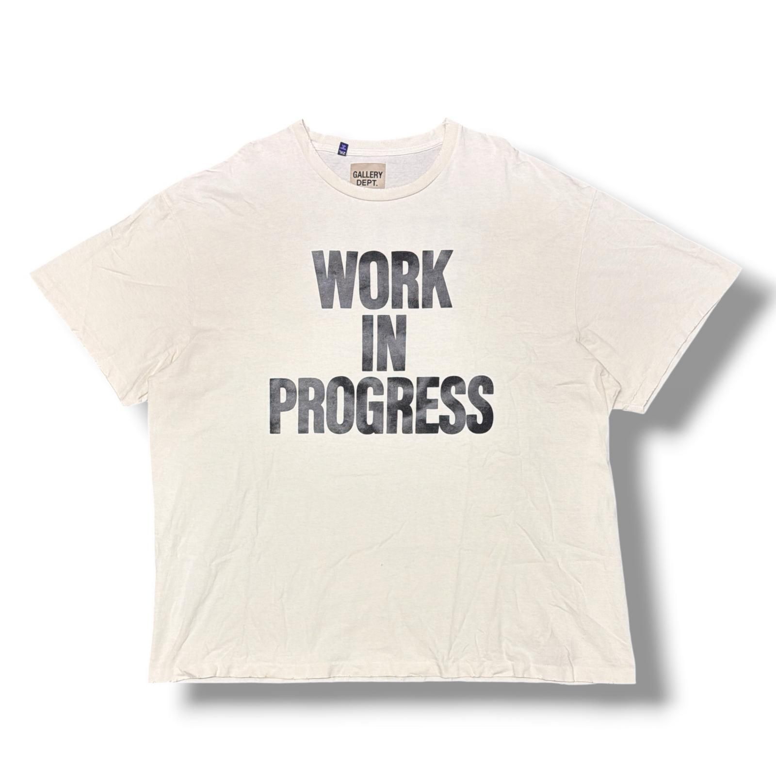 GALLERY DEPT. Work In Progress Tee ワークインプログレス Tシャツ 半袖カットソー ギャラリーデプト キナリ XXL （2127M）