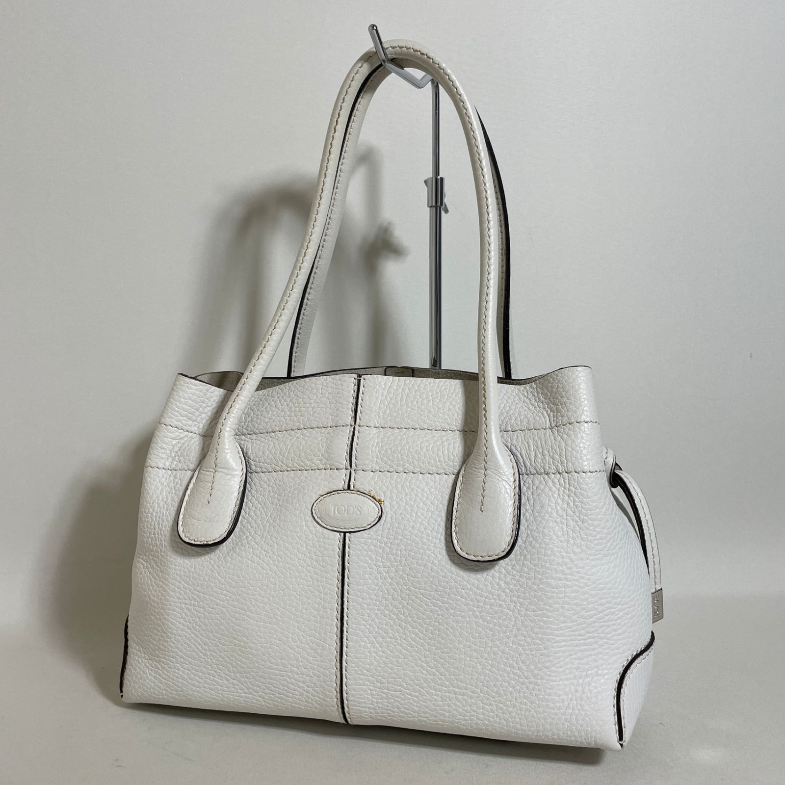 2606-50｜美品｜トッズ ハンドバッグ レザー ホワイト - メルカリ