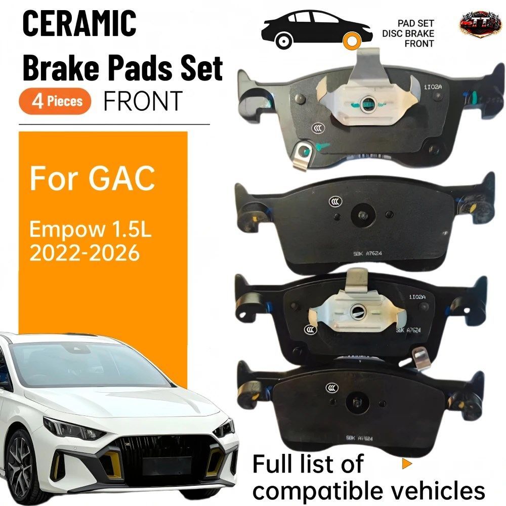 GAC EMPOW 1.5L 270T 2023-2026 EMPOW 2.0LBAOFENG フロントセラミックブレーキパッドセット 4個入り 3510004BSV000 には適合しません