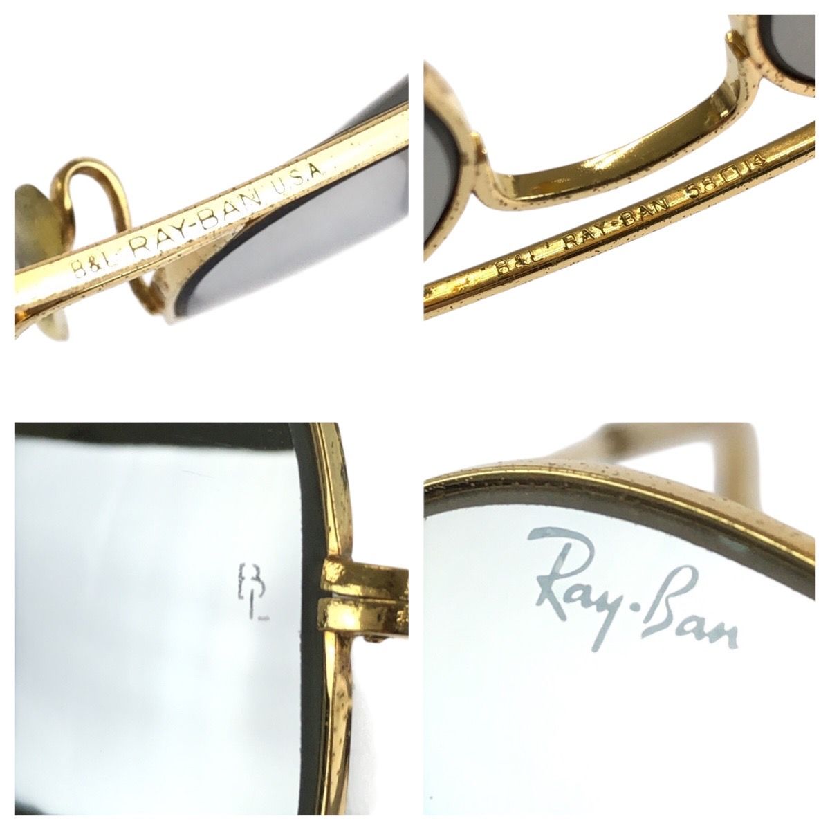 美品 Ray-Ban レイバン ボシュロム アビエーター ゴールド シルバー