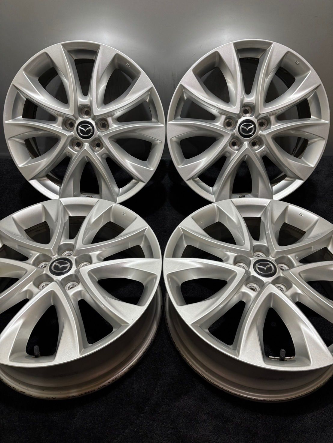 ★マツダ CX-5 純正 19インチ 7J +50 114.3 5H アルミホイール 4本 マツダ6 アテンザ CX-8 (1-M629)