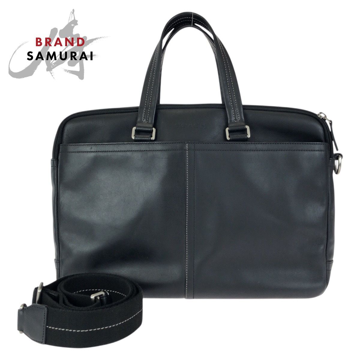 美品 COACH コーチ 2way ブラック 黒 シルバー金具 レザー F70707