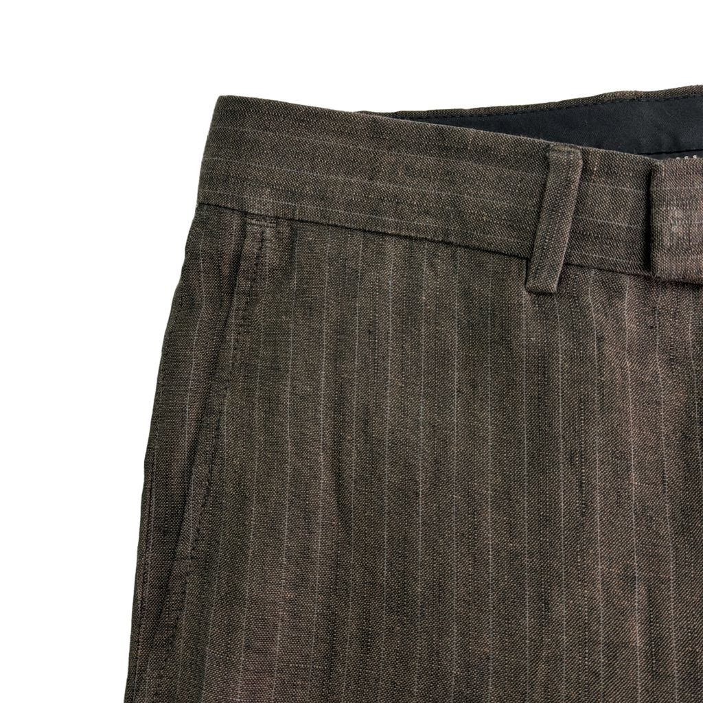 HUGO BOSS ヒューゴボス リネン スラックスパンツ ブラウン(メンズ 48