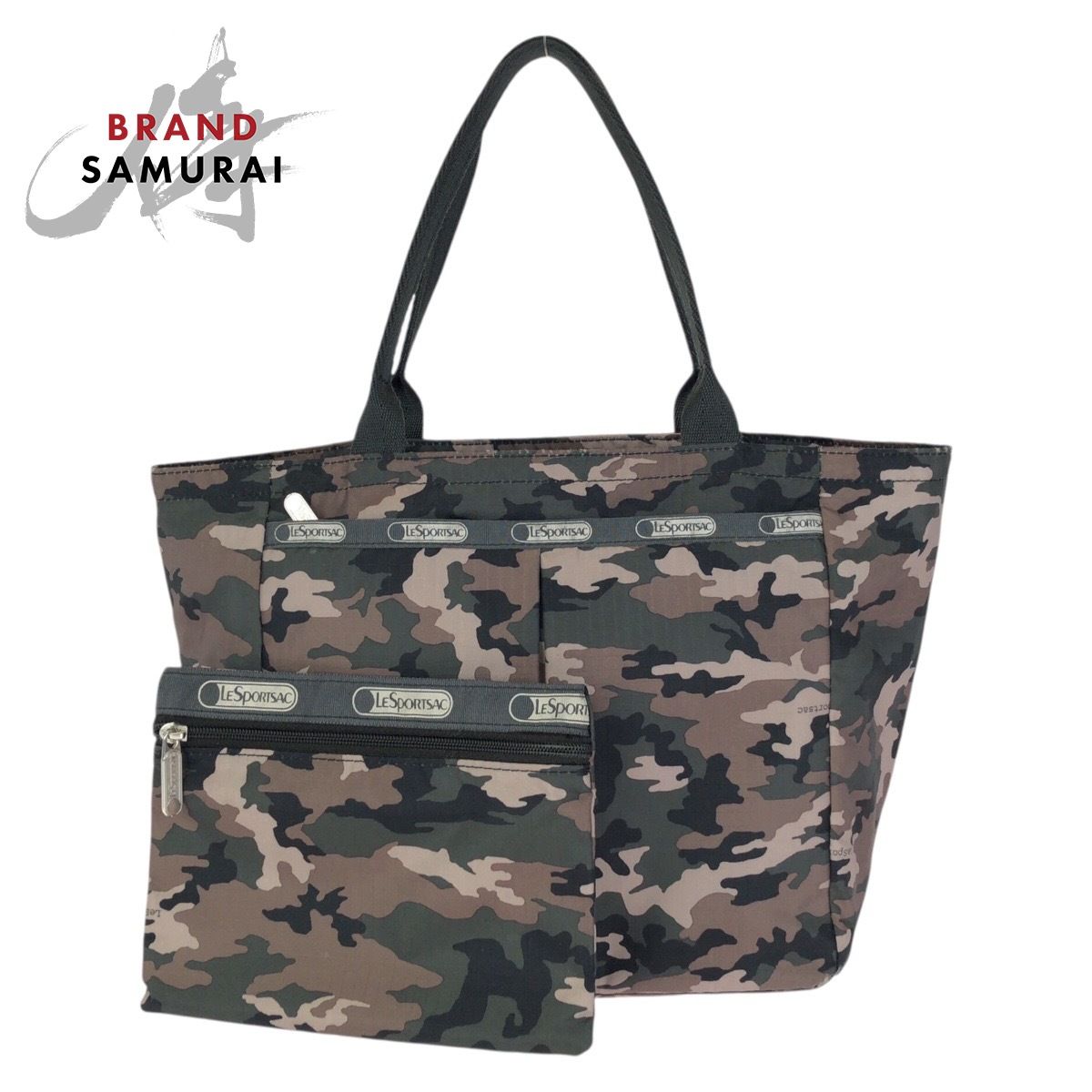 美品 LeSportsac レスポートサック エブリガール 迷彩 カモフラ