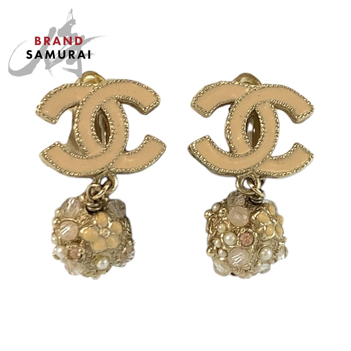 CHANEL シャネル ココマーク カメリア ピンク ゴールド メッキ 