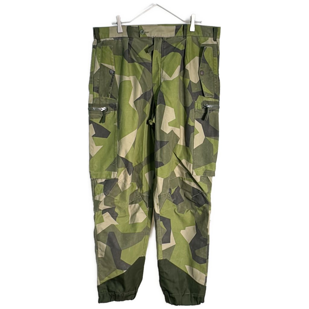 90年代 スウェーデン軍 M-90 フィールドパンツ ユーロ ミリタリー 迷彩(メンズ W36)中古 古着 Y4273