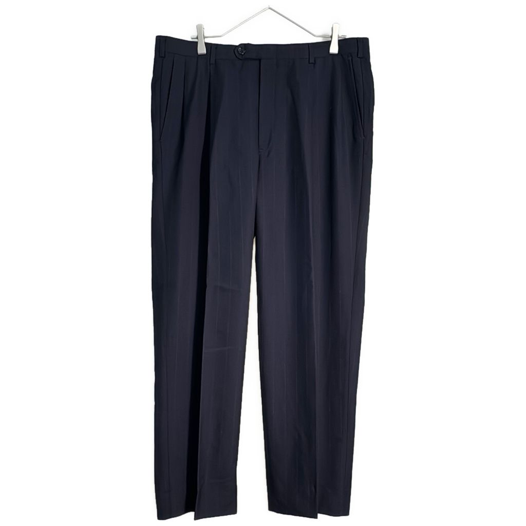90年代 Christian Dior Monsieur クリスチャン ディオール ムッシュ 2タック スラックスパンツ ストライプ(メンズ 36)中古 古着 Y4275