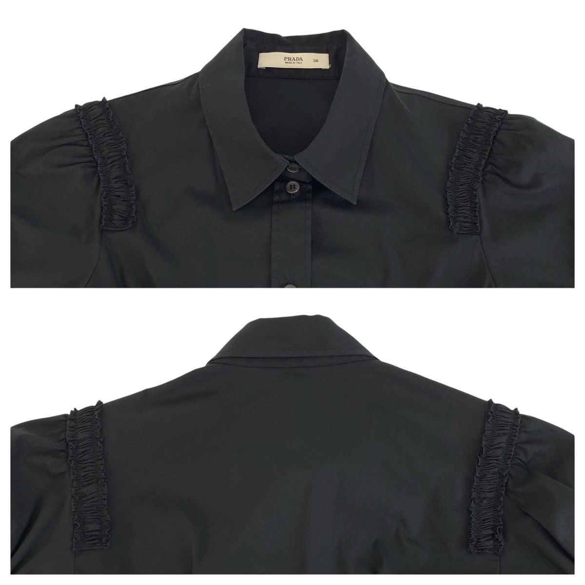 美品 PRADA プラダ サイズ38 ブラック 黒 コットン/ナイロン