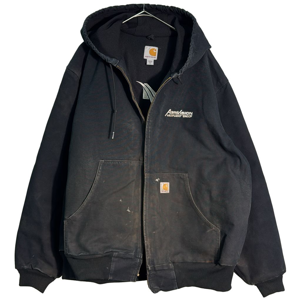 USA製 Carhartt カーハート アクティブジャケット ブラック(メンズ XL)中古 古着 Y4280
