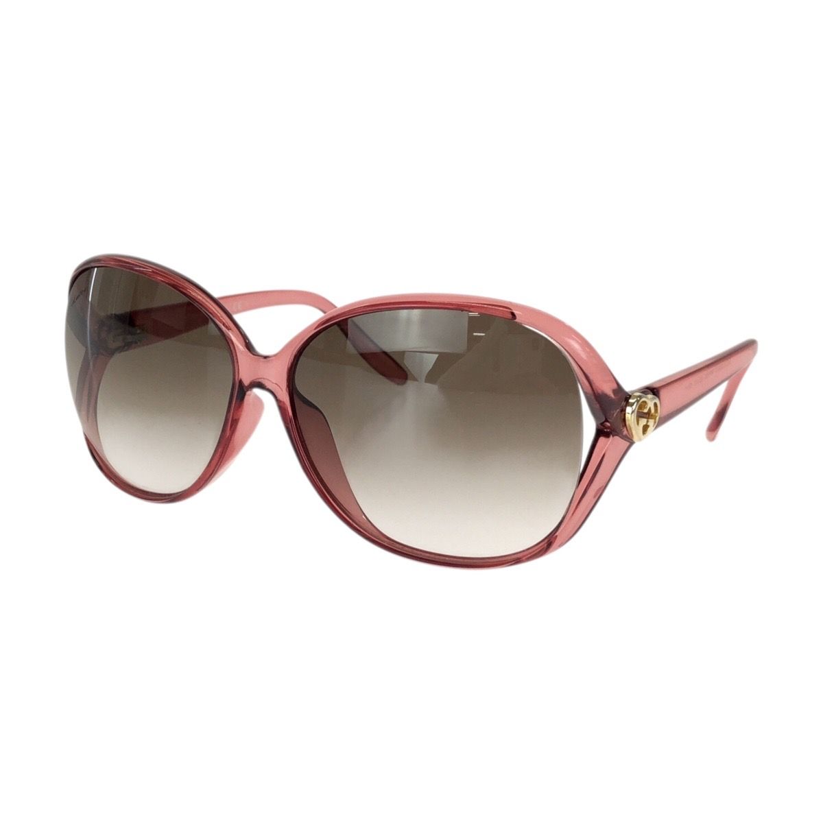 美品 GUCCI グッチ ラブリー ハート ピンク ブラウン ゴールド金具