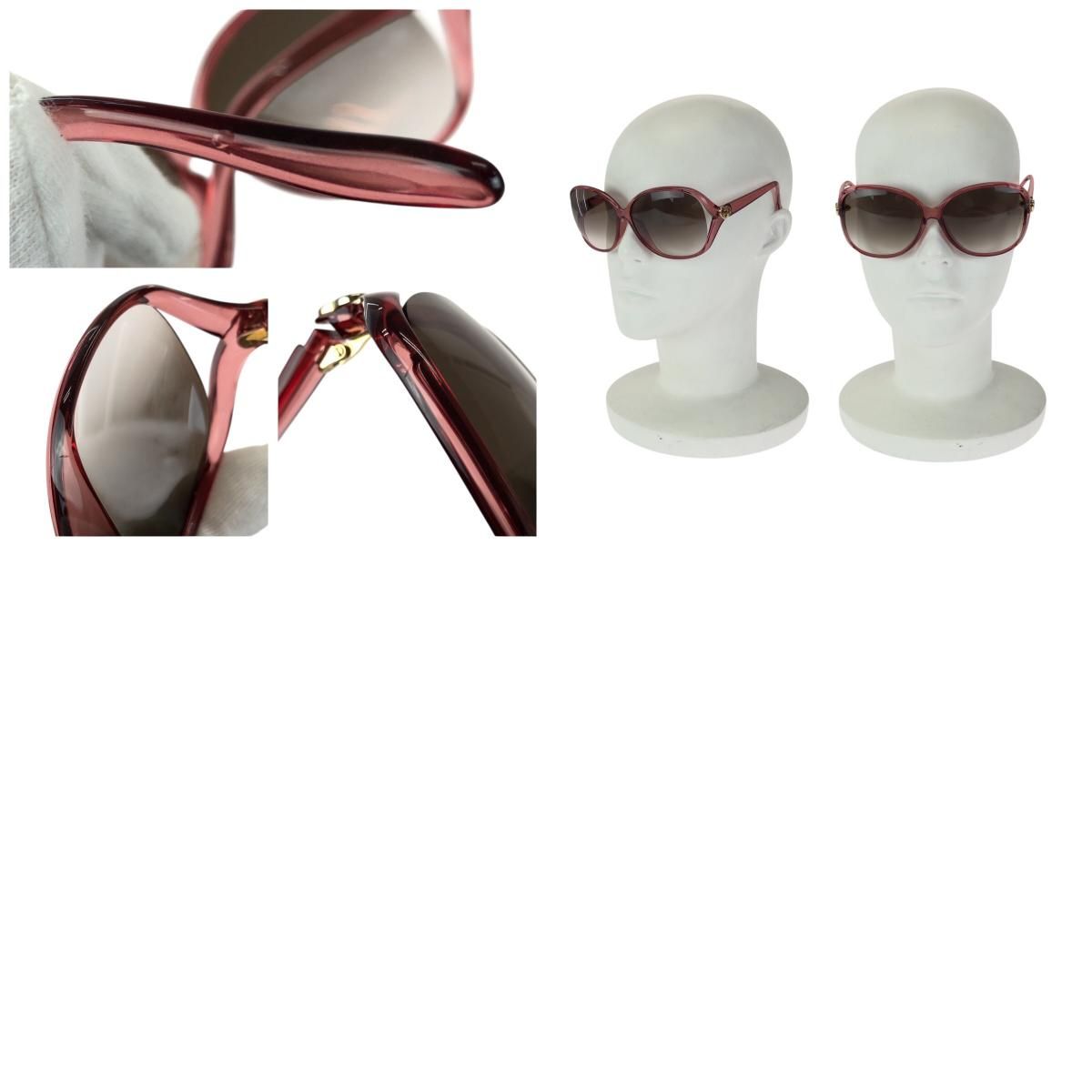 美品 GUCCI グッチ ラブリー ハート ピンク ブラウン ゴールド金具