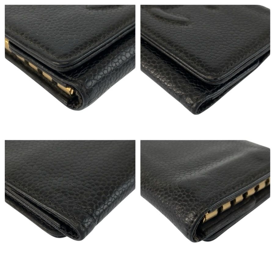 美品 CHANEL シャネル ココマーク ブラック 黒 ゴールド金具 レザー