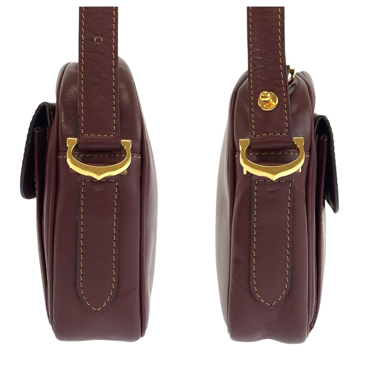 美品 CARTIER カルティエ マストライン ボルドー ゴールド金具 レザー