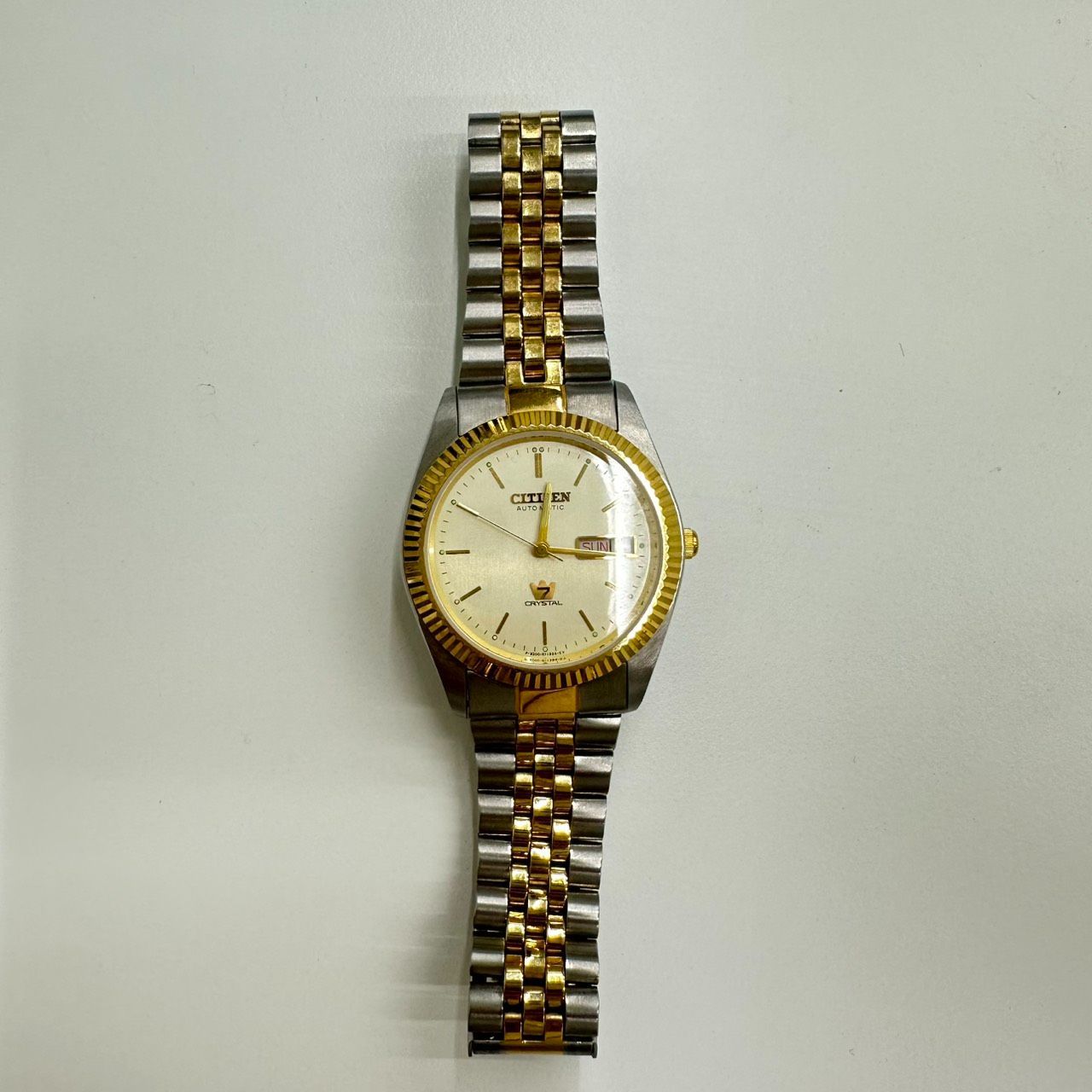 錦】citizen シチズン 4-R02106 クリスタルセブン 自動巻き デイデイト 