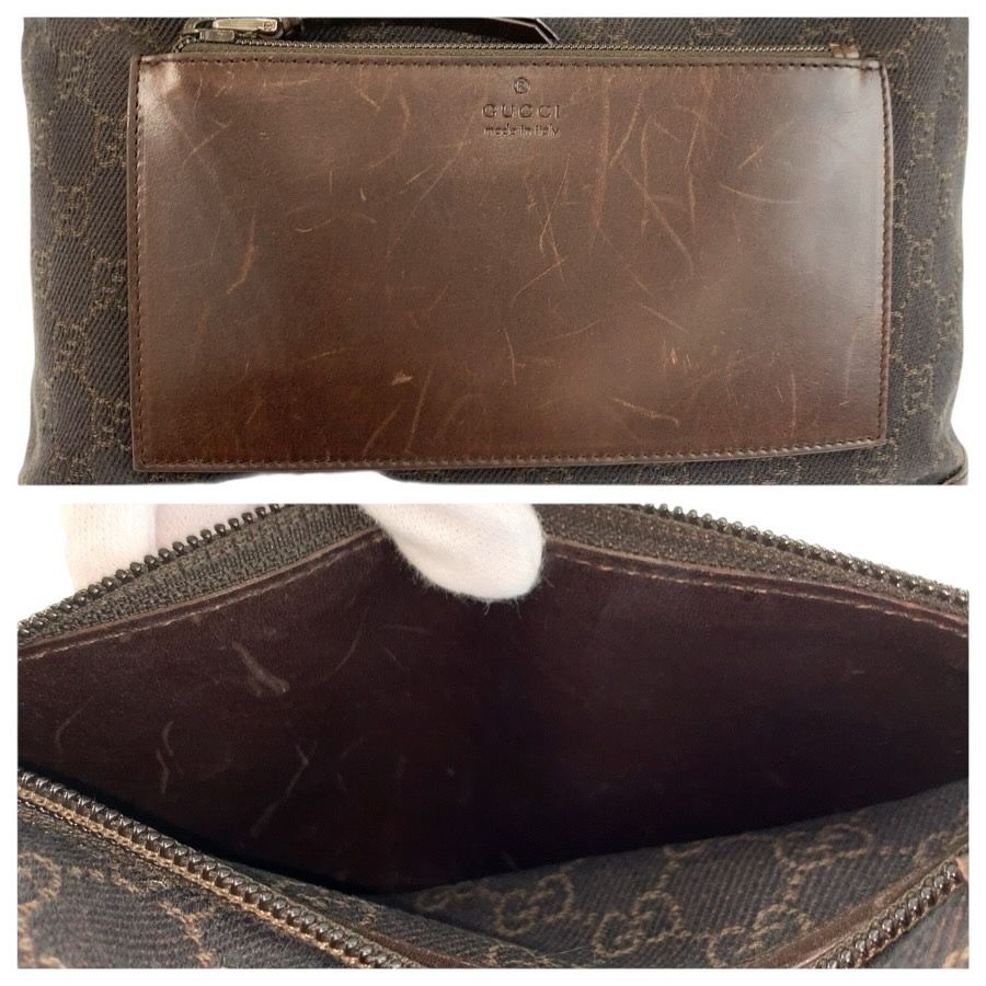 GUCCI グッチ ブラウン GGキャンバス/レザー 28893 トートバッグ
