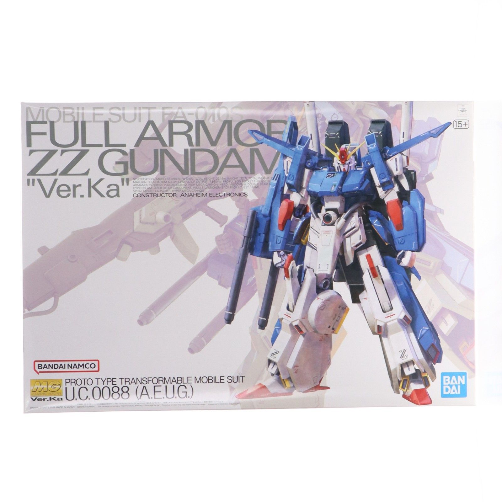 (再販) MG 1/100 フルアーマーZZガンダム Ver.Ka 機動戦士ガンダムZZ(ダブルゼータ) プラモデル(5072026) バンダイスピリッツ
